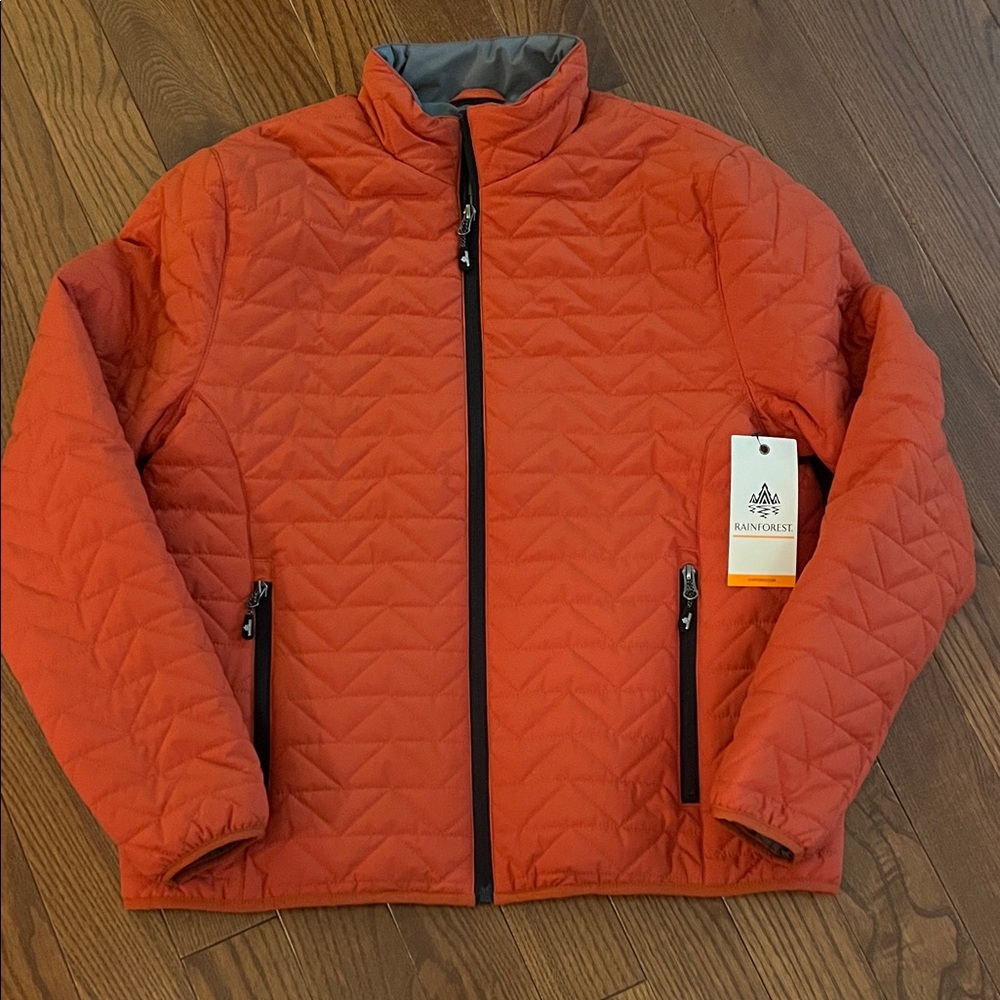 RAINFOREST Orange Quilted Jacket